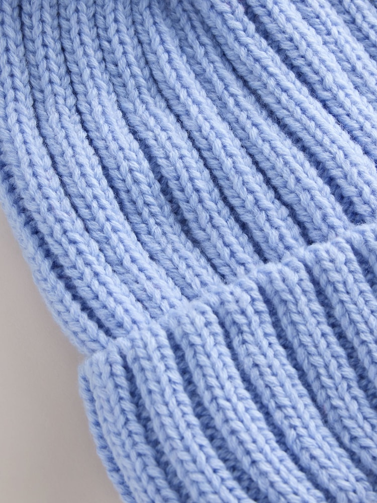 Mavi - Rib Pom Beanie (3ay-16il) - 3şəkildən 3 şəkil Mavi - Rib Pom Beanie (3ay-16il) - 3şəkildən 3 şəkil