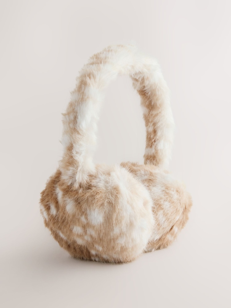 Brown Deer Pattern Earmuff - Image 1 of 3 Brown Deer Pattern Earmuff - Image 1 of 3