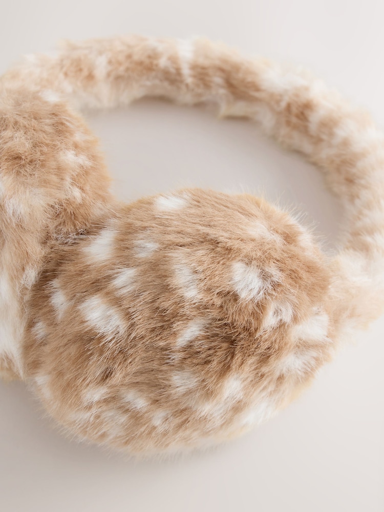 Brown Deer Pattern Earmuff - Image 2 of 3 Brown Deer Pattern Earmuff - Image 2 of 3