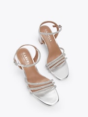 Carvela Silver Motto Block Sandals - Image 2 of 4