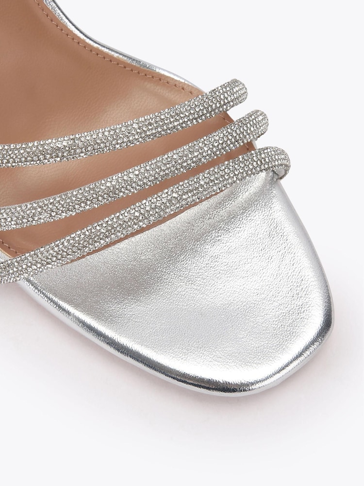 Carvela Silver Motto Block Sandals - Image 4 of 4