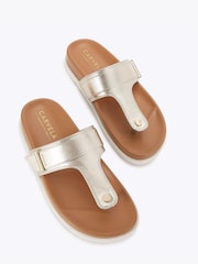 Carvela Gold Serena Sandals - Image 3 of 5