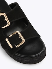 Carvela Black Perla Flatform Sandals - Image 4 of 5