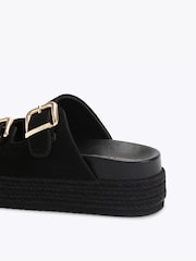 Carvela Black Perla Flatform Sandals - Image 5 of 5