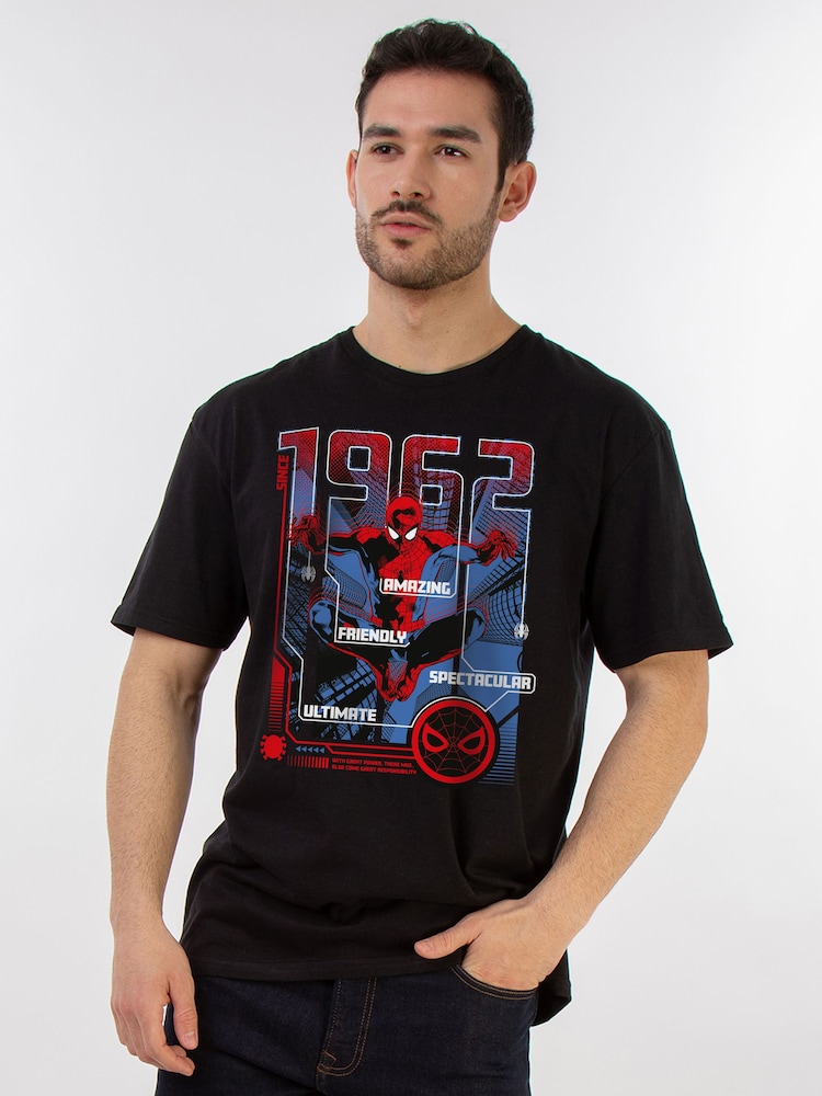 Brands In Black Marvel Spider-Man 1962 T-Shirt - Image 1 of 5 Brands In Black Marvel Spider-Man 1962 T-Shirt - Image 1 of 5