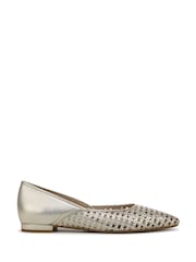 Vionic Gold Gracia Woven Regular Fit Arch Support Ballet Flats - Image 1 of 7