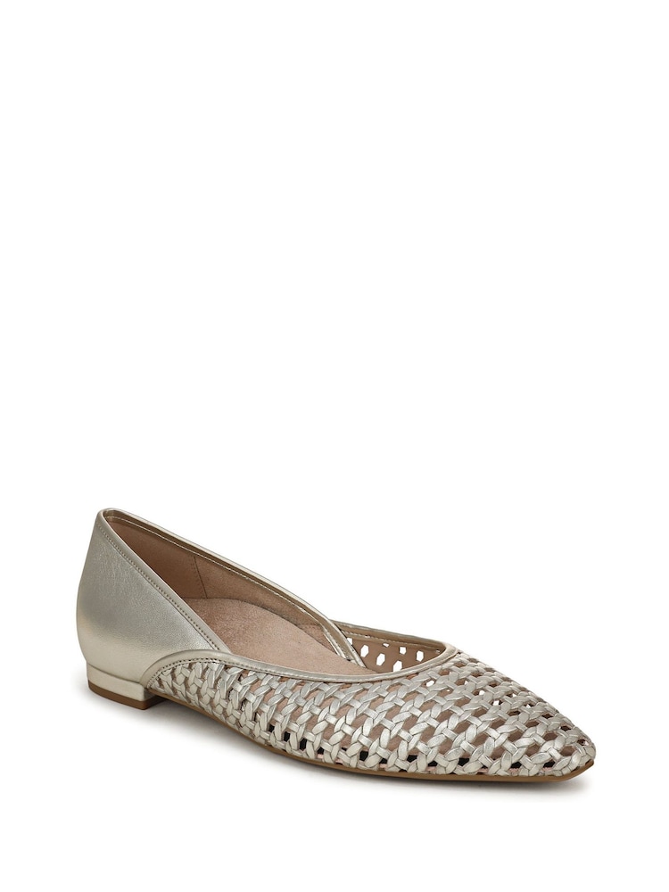 Vionic Gold Gracia Woven Regular Fit Arch Support Ballet Flats - Image 2 of 7