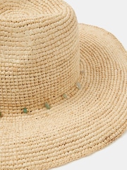 Accessorize Bead Trim Fedora Hat - 画像 3 / 3