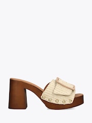 Steve Madden Brown Marlena Raffia Sandals - Image 1 of 4