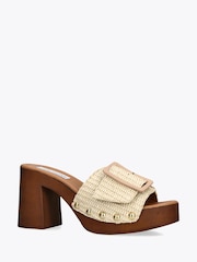 Steve Madden Brown Marlena Raffia Sandals - Image 5 of 5