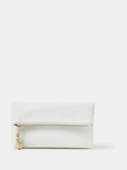 Accessorize White Fold-Over Clutch Bag - Image 1 of 3