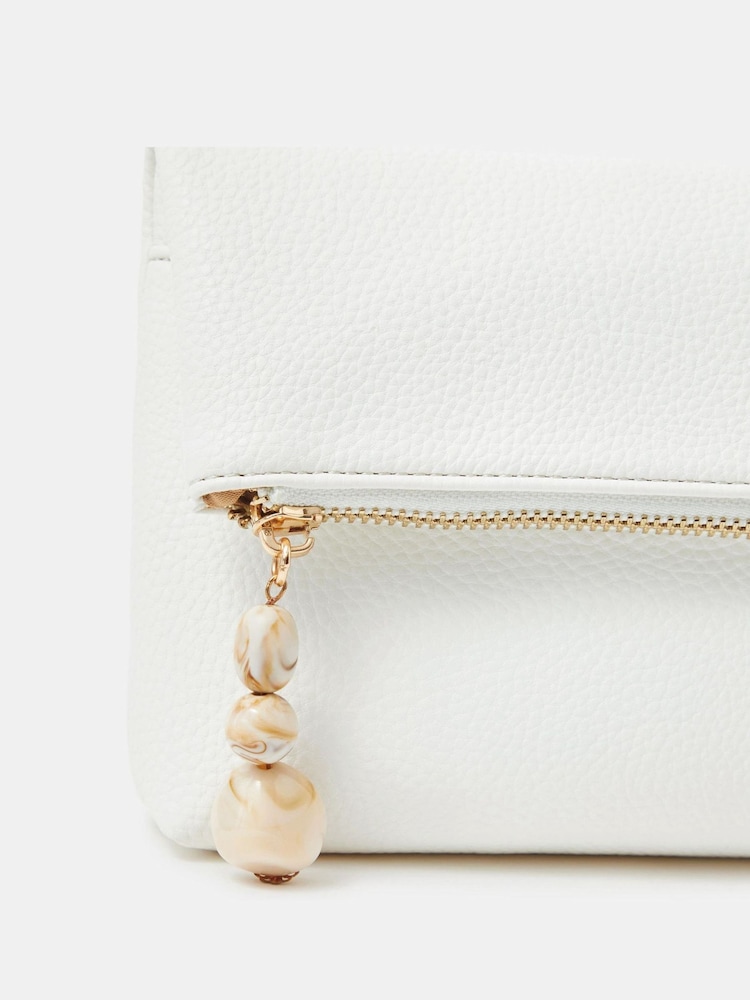 Accessorize White Fold-Over Clutch Bag - Image 2 of 3