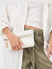 Accessorize White Fold-Over Clutch Bag - Image 3 of 3