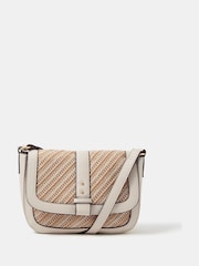 Accessorize Cream Woven Crossbody Bag - Image 1 of 3