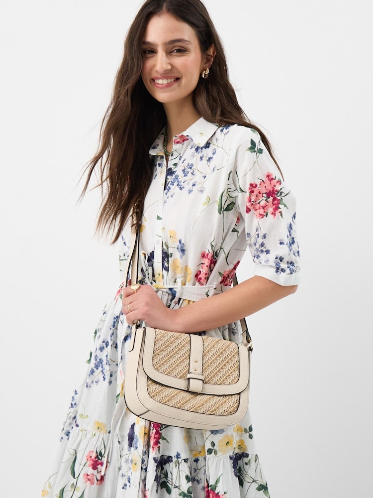 Accessorize Cream Woven Crossbody Bag - Image 3 of 3 Accessorize Cream Woven Crossbody Bag - Image 3 of 3