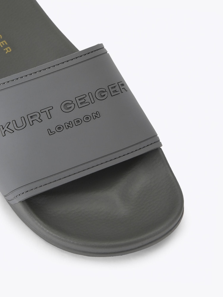 KG Kurt Geiger Grey Slider Sandals - Image 3 of 3