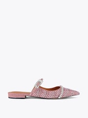 Kurt Geiger London Pink Strass Buckle Flat Mule Pumps - Image 1 of 4
