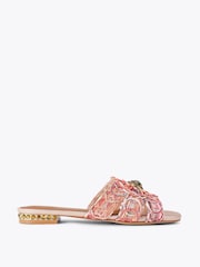 Kurt Geiger London Pink Chelsea Woven Flat Sandals - Image 1 of 4