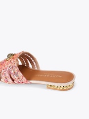 Kurt Geiger London Pink Chelsea Woven Flat Sandals - Image 3 of 4
