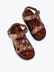 Kurt Geiger London Brown Orson Sandals - Image 2 of 4