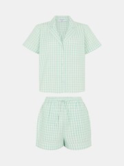 Accessorize Green Gingham Short Pyjamas Set - Image 5 of 5