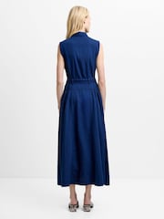 French Connection Zaves Chambray Denim Belted Midi Dress - Image 2 of 5