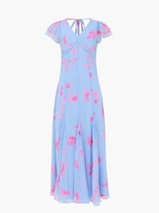 French Connection Myla Emina Chiffon Tea Dress - Image 5 of 6