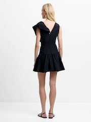 French Connection Era Poplin Asymmetric Frill Mini Dress - Εικόνα 3 από 6