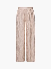 French Connection Natural Novie Crinkle Wide Leg Trousers - Image 5 of 6