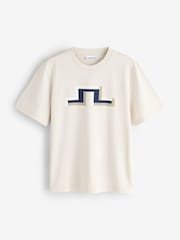 J.Lindeberg Cream Parcie Seasonal T-Shirt - Image 1 of 1