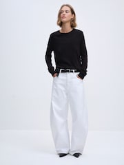 The Set 3 Pack Soft Knit Crew Neck Long Sleeve Jumpers Antique White/Nouvean Navy/Black - Image 3 of 10