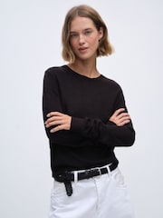 The Set 3 Pack Soft Knit Crew Neck Long Sleeve Jumpers Antique White/Nouvean Navy/Black - Image 5 of 10