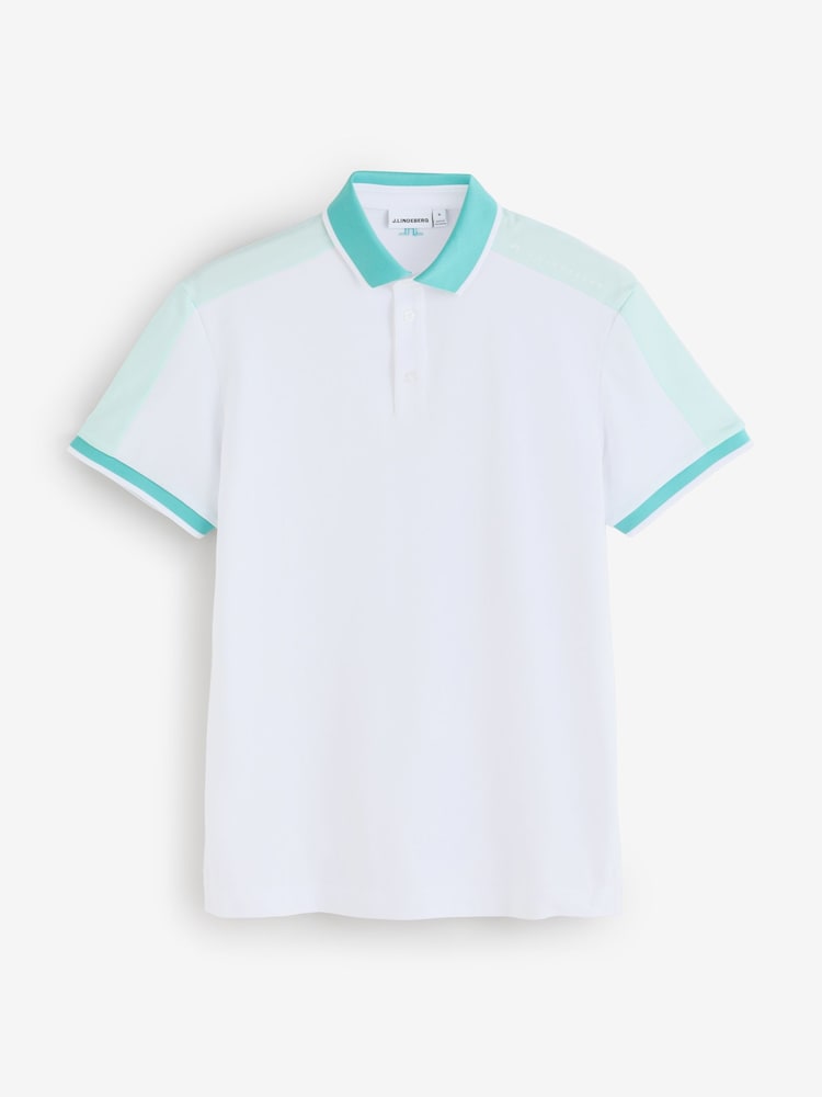 J.Lindeberg White Jace Polo Shirt - Image 1 of 1 J.Lindeberg White Jace Polo Shirt - Image 1 of 1