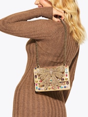 Kurt Geiger London Gold Bow Small Shoreditch Bag - Image 5 of 5