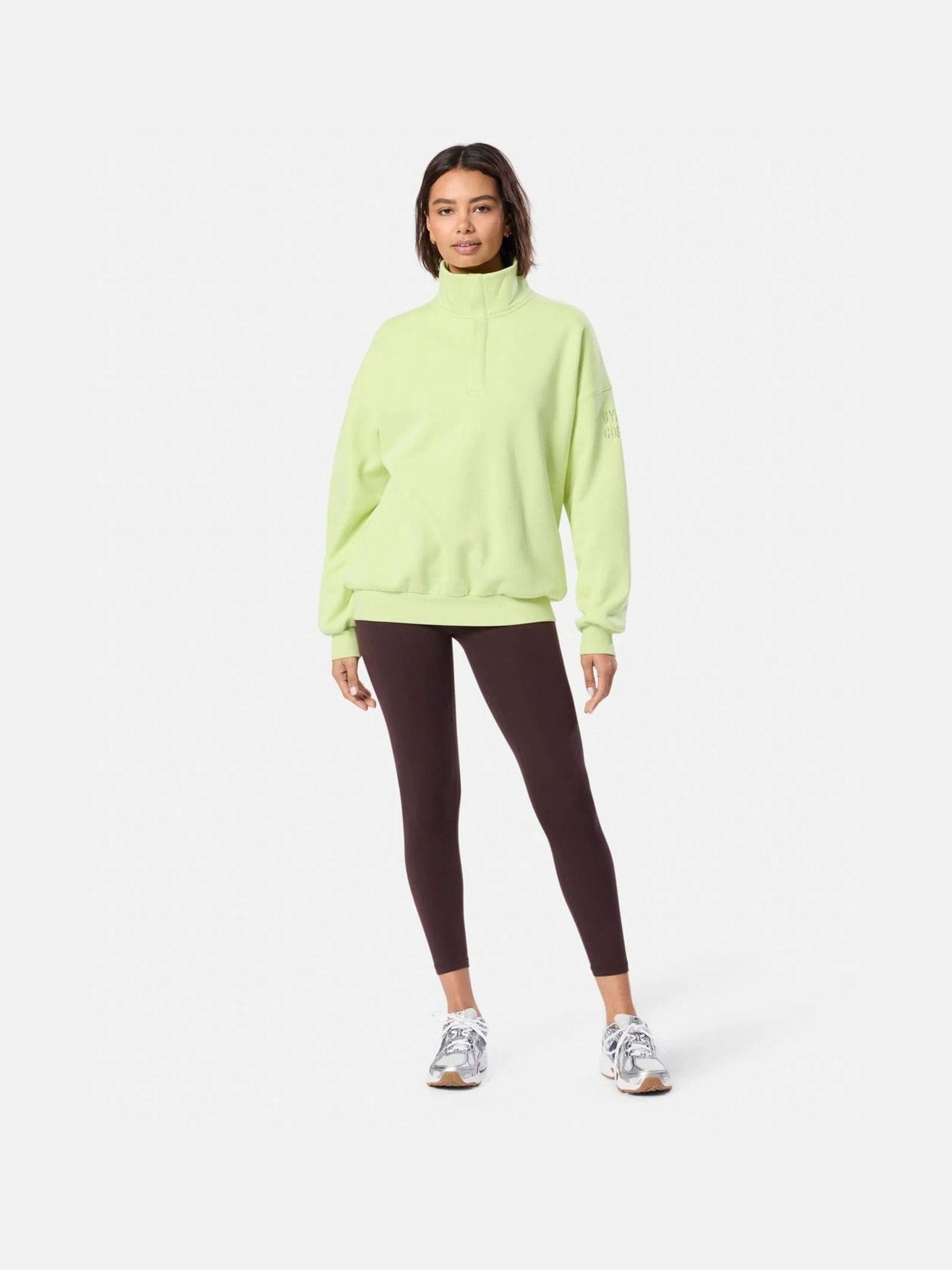 Buy Gym + Coffee Green Sierra Snap Collar Sweatshirt from the Next