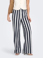 ONLY Tie Waist Linen Blend Trousers - Изображение 3 6