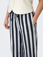 ONLY Tie Waist Linen Blend Trousers - Изображение 4 6