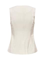 ONLY White V-Neck Button Through Tailored Waistcoat - Image 6 of 6