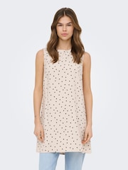 ONLY Cream Polka Dot Sleeveless Short Dress - Image 3 of 6