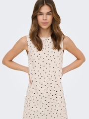 ONLY Cream Polka Dot Sleeveless Short Dress - Image 4 of 6
