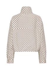 Wit - ONLY Polka Dot Funnel Neck Jacket - Afbeelding 4 van 4