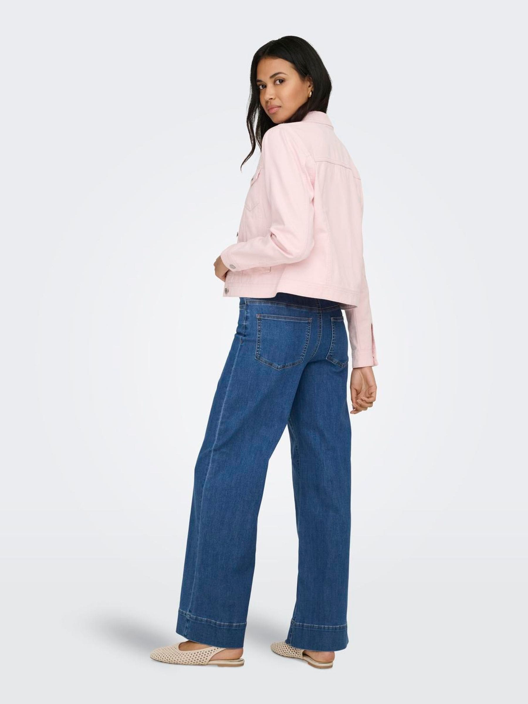 Buy ONLY Pink Comfort Stretch Classic Denim Jacket from Next Norway