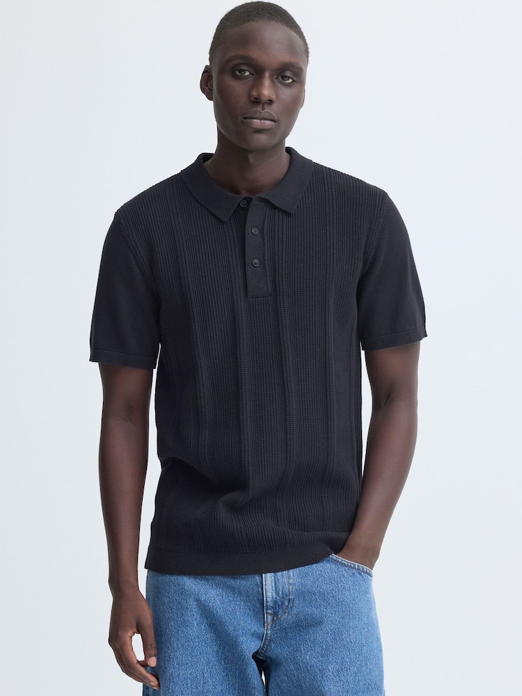 Blend Blue Baron Knitted Polo Shirt - Image 1 of 7