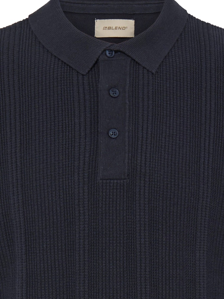 Blend Blue Baron Knitted Polo Shirt - Image 7 of 7