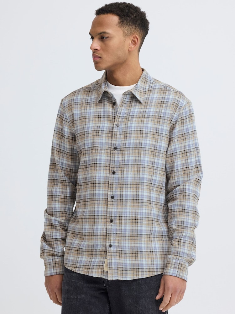 Blend Blue Dilan Check Shirt - Image 1 of 5 Blend Blue Dilan Check Shirt - Image 1 of 5