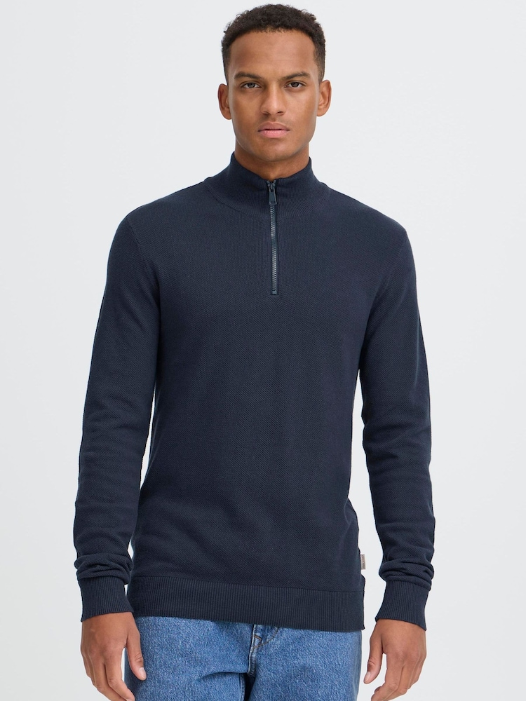 Blend Blue Bartel Half Zip Jumper - Image 1 of 8