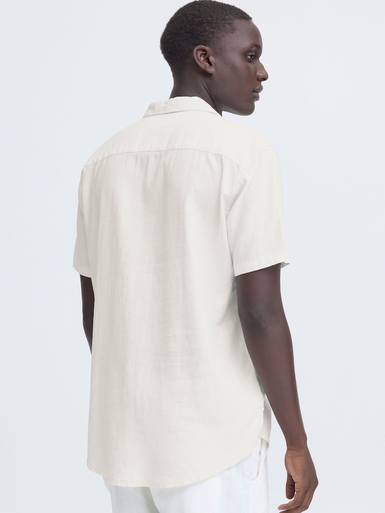 Blend White Bobby Linen Cuba Shirt - Image 2 of 8