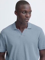 Blend Blue Eskild Knit Collard Polo Shirt - Image 5 of 7