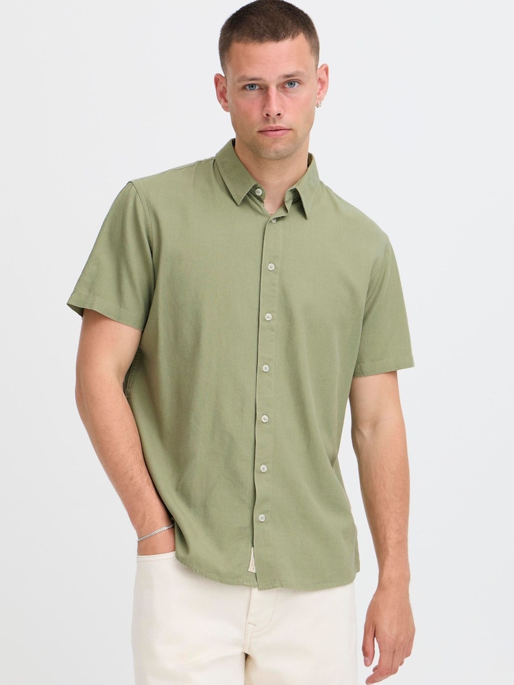 Blend Green Bobby Linen Shirt - Image 1 of 8