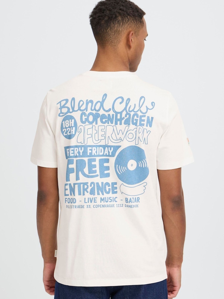 Blend White Sun Music T-Shirt - Image 1 of 7